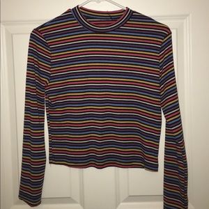 🌈Striped Cropped Long Sleeve🌈
